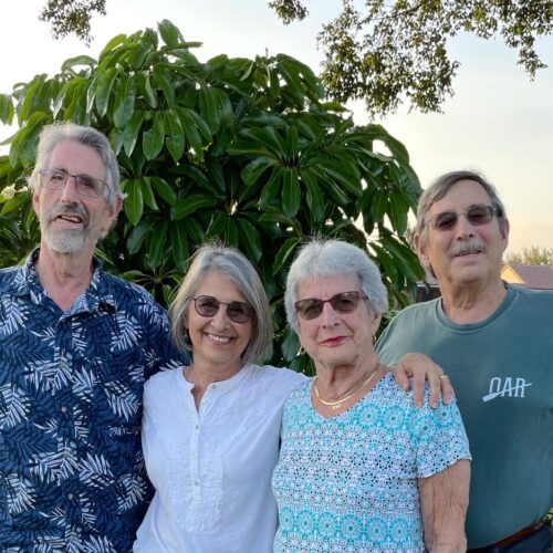 Al Weinrub with his two sisters and brother